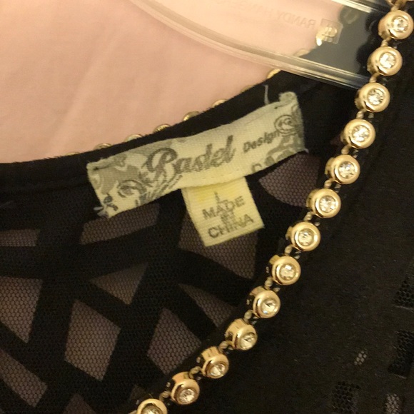 Gorgeous Black Top by Pastel Design Size L - Picture 2 of 4